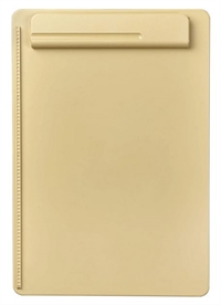Clipboard A4 med klemme på kort side, MAULgo uni - beige